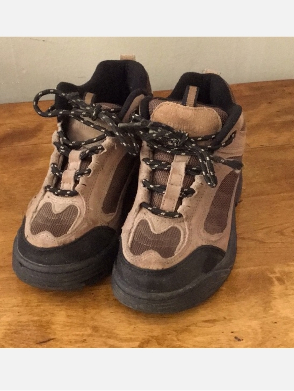 Red Head Bass Pro Shops Kids Children's Outdoor Suede Hiking Boots Size 3 1/2
